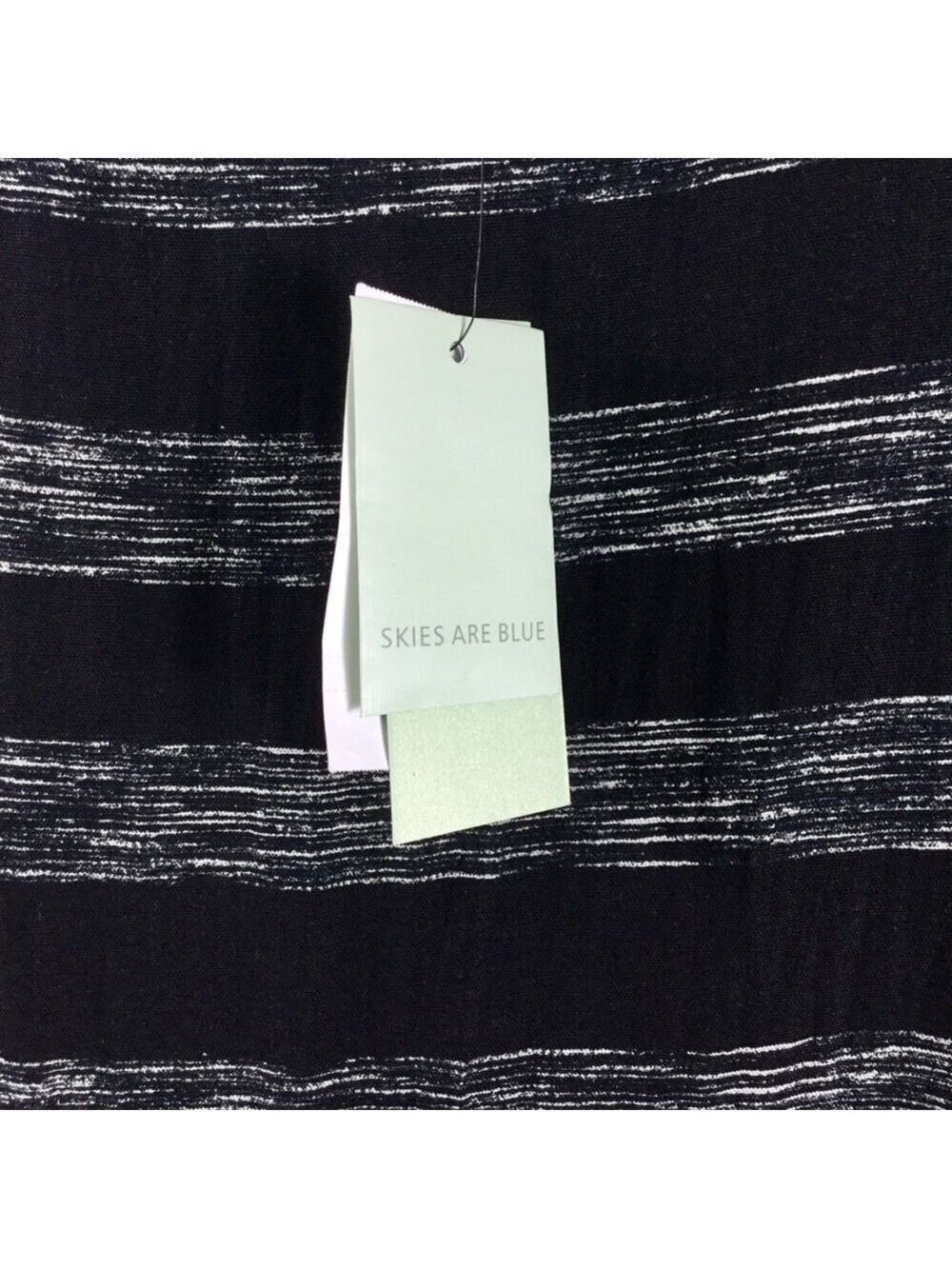 𝅺skies Are Blue Stripe Ruffle Sleeve Peplum Hem Top - Picture 6 of 8